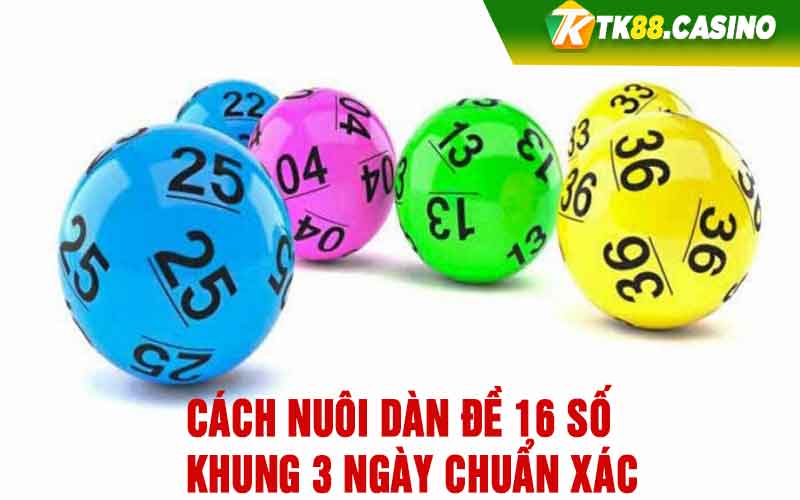 Cách nuôi dàn đề 16 số khung 3 ngày chuẩn xác 