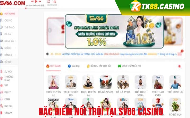 Đặc điểm nổi trội tại SV66 Casino 