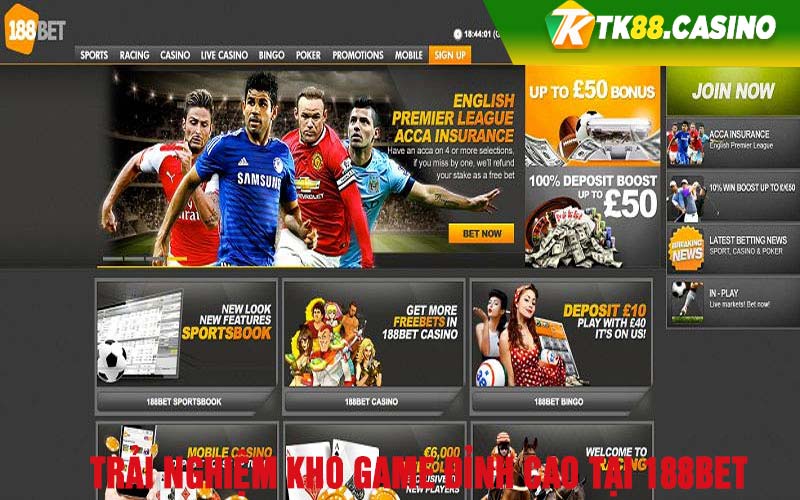 Trải nghiệm kho game đỉnh cao tại 188Bet 